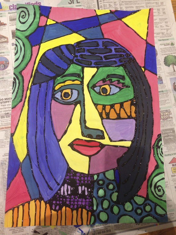 Picasso Inspired Self-Portrait Paintings - Autumn Anderson