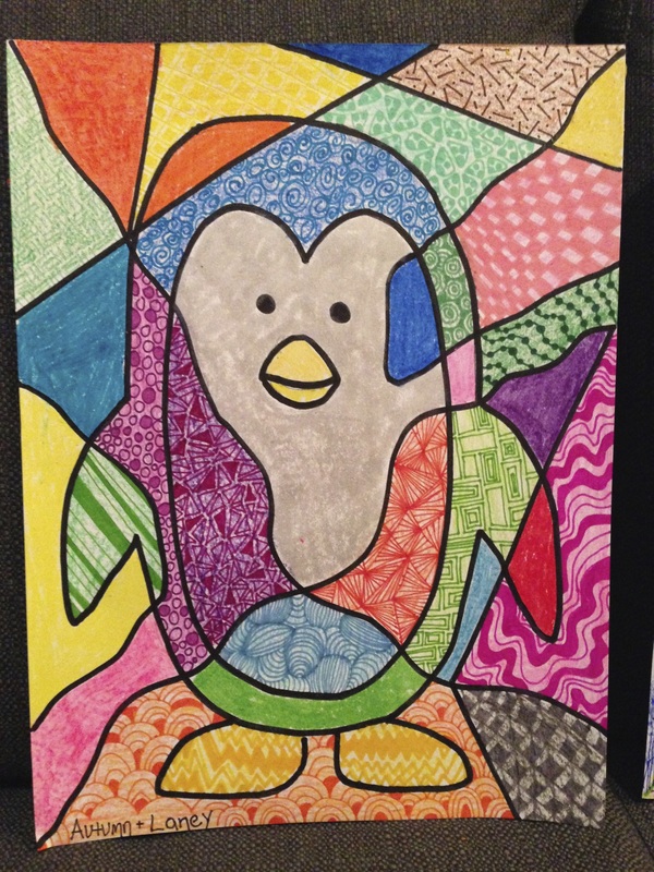 Romero Britto Inspired Geometric Patterned Animal Drawings - Autumn Anderson