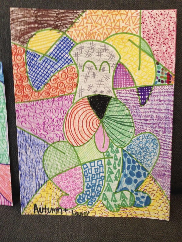 Romero Britto Inspired Geometric Patterned Animal Drawings - Autumn Anderson